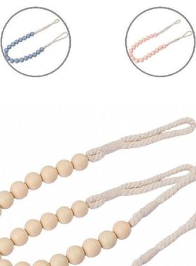 Anti-Skid 2Pcs Unique Wooden Beads Drape Holder Vibrant