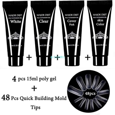 4colos Poly Gel Set UV Acryl Builder Polygel Fast Dry Nail A