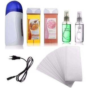 ilatory Heater Wax Waxing Paper Strips Kit Hair Removal Sete