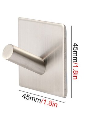 3M Self Adhesive Wall Door Back Hooks Heavy Duty Stainless S