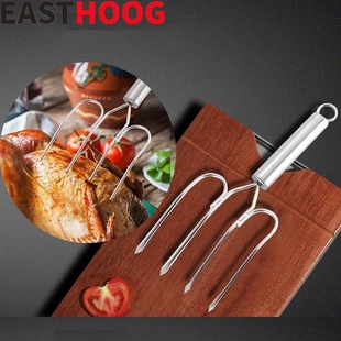1Pc Stainless Steel Grilled Chicken Fork Roast Chicken Carvi