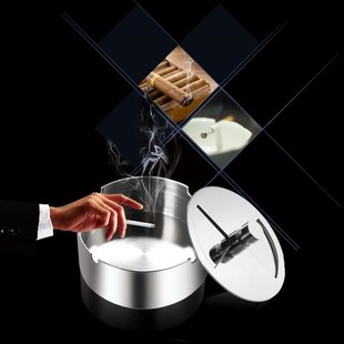 grade Ashtray Round Revolving Steel with High Spin Stainless