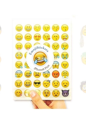 20 Sheets Smile Face Emoji Stickers for Diary Photo Album Re
