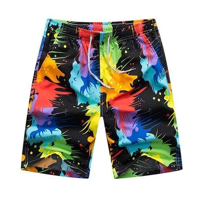 Couple swimwear womens mens polyester board swim shorts gym
