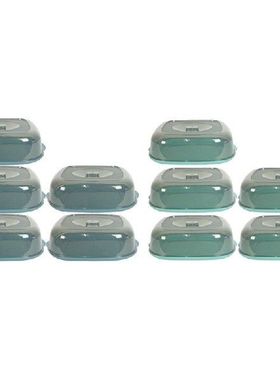 5 Sets Stackable Plastic Square Serving Tray With Cover