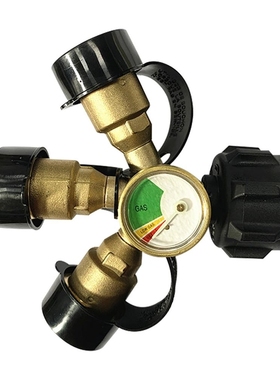 Propane LP Tank Fuel Tee Gauge Adapter Fitting 3 Y Splitter
