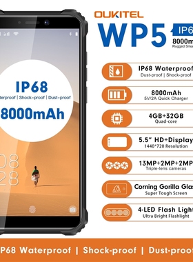 OUKITEL 4G Quard Core Smartphone WP5 5.5189 Screen Mobil