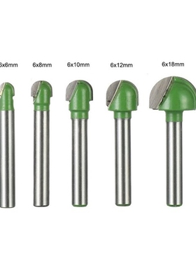 6-18mm Ball Nose End Mill Router Bit Round Nose Cove Core Wo