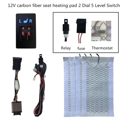 12 v car 4 carbon fiber heating pads heated seat heater with