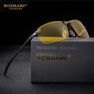 RoShari Men Glasses Car Drivers Night Vision Goggles Anti G