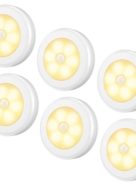 JXSFLYE Motion Sensor Light, Cordless Battery Powered 6 LED