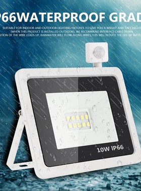 Floodlight Lamp Motion Sensor Reflector LED Flood Light 10/3