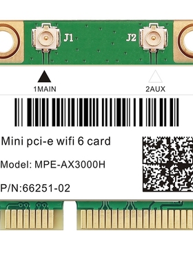 3000Mbps Wifi 6 Wireless Adapter Mini PCI-E Card Bluetooth 5