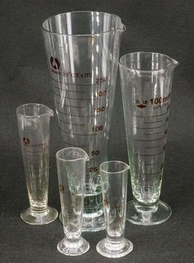 5/10/20/50/100/1000ml Lab Glass Footed Apothecary Measuring
