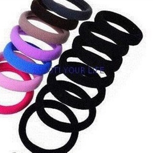 50pc sport elastic rope ring hairband women  ponytail holder