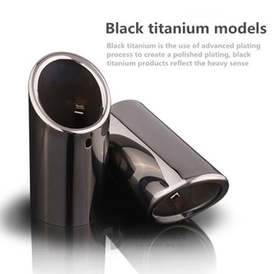 2pcs 76MM Car Modification Exhaust Tip Headers Muffler Pipe