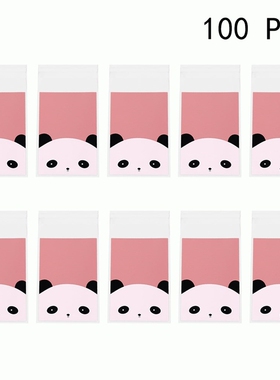 100Pcs Gift Bags Little Panda Design Self adhesive Biscuits