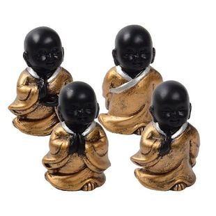 Resin Buddha Statue Little Monk Figurine Ornament