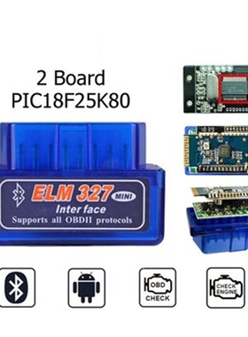 Double Board Elm327 V1.5 Pic18f25k80 OBD2 Bluetooth Elm 327