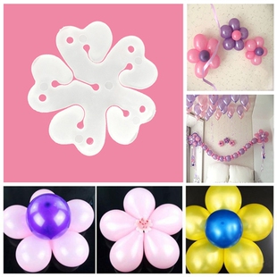 10pcs DIY Latex Flower Balloons Globos Plastic Clip Birthda