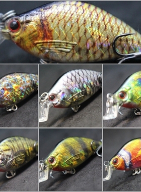 wLure 6.4cm 7g Crankbait RealSkin Painting Tiny Wide Profil