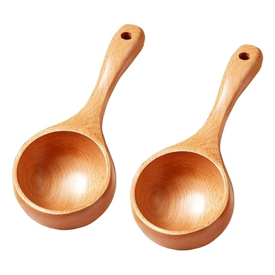 Bath Salt Scoop Wooden Ladle Spoon for Canisters Flour