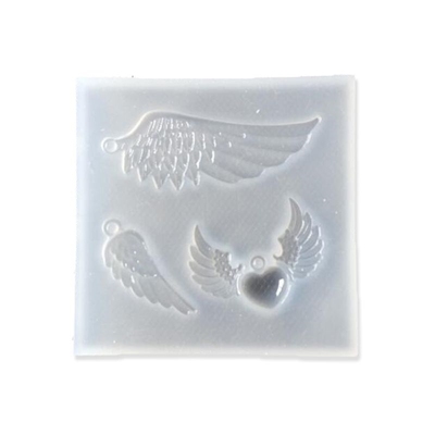 Crystal Epoxy Resin Mold Angel Wing Shape Casting Silicone M
