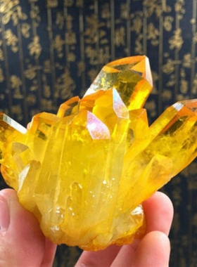 Hot 1pc Natural Yellow Crystal Quartz Citrine Cluster Minera