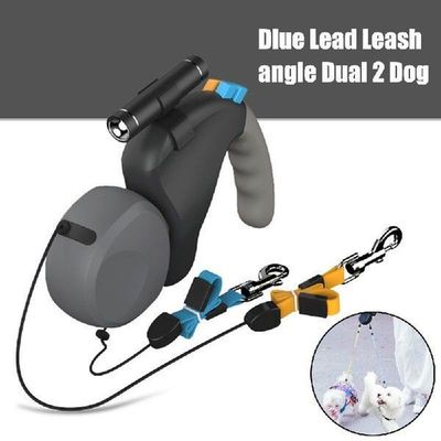 Dual Dog Rope Leash Adjustable Double Pet Traction Rope