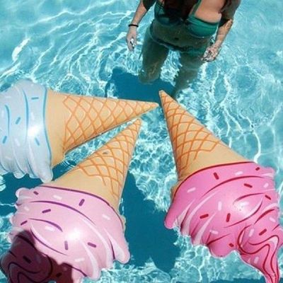 1pcs Pool Float Water Fun Toys Swim Ring Ice Cream Shaped