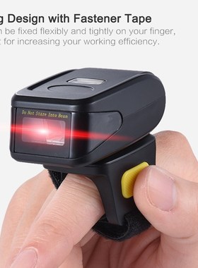 Portable Barcode Scanner Handheld Wireless Ring  1D Bar Code