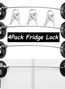 Refrigerator Door Locks(4-Pack),Mini Fridge Lock, File Cabin