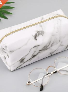 Large Cute Pencil Case Pen Box Zipper Bags Marble Makeup St