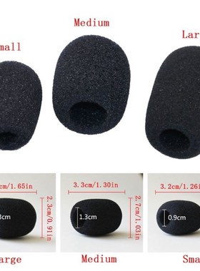 10PCS Microphone Windscreen Sponge Cover Headset Mic Foam C