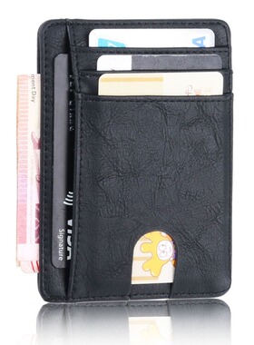 THINKTHENDO Slim RFID Blocking Leather Wallet Credit ID Card