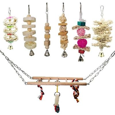 Bird Parrot Cage Toys, Hanging Bell Pet Bird Cage Hammock