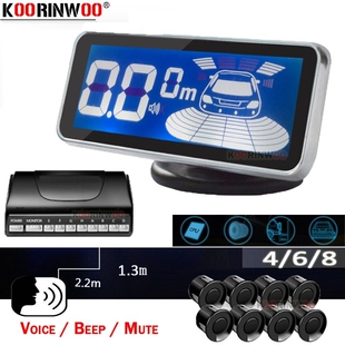 Koorinwoo Parktronic LED Digital Parking Sensor 4/6/8 Rever