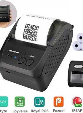 Portable Mini 58mm Bluetooth Printer Portable Thermal Receip