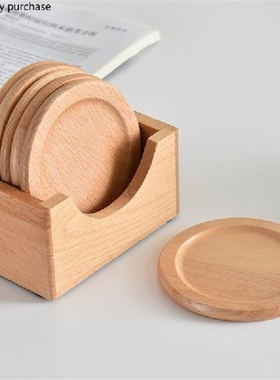 Beech Coaster Cup Saucer Round Wooden Coaster Wooden Plate
