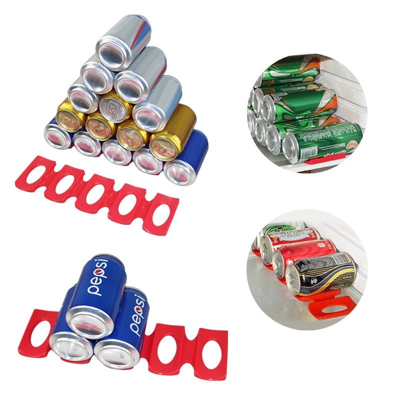 Beverage Can Organizer Holder Silicone Stacker Cans Fridge M