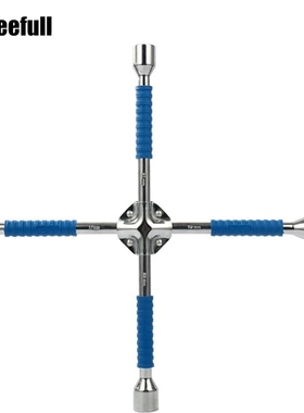 UNeefull  4 Way Cross Wrench Universal Anti Slip Lug Wrench