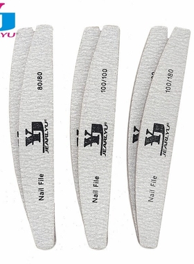 50pcs/lot Grey Nail Files Sanding For Nail Art Tips 80/100/