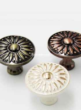 Retro Bronze Kitchen Cabinet Knobs Cupboard Door Zinc Alloy