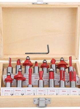 15 pcs Milling Cutter Router Set 1/2 inch (12.7mm)Shank Carb