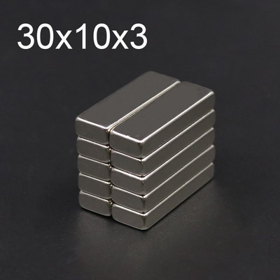 10/20/50Pcs 30x10x3 Neodymium Magnet 30mm x 10mm x 3mm N35 N