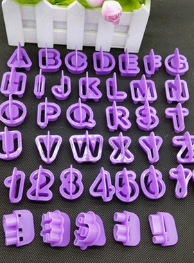 40pc English Letter Number Font Alphabet Cutter Number Cooki