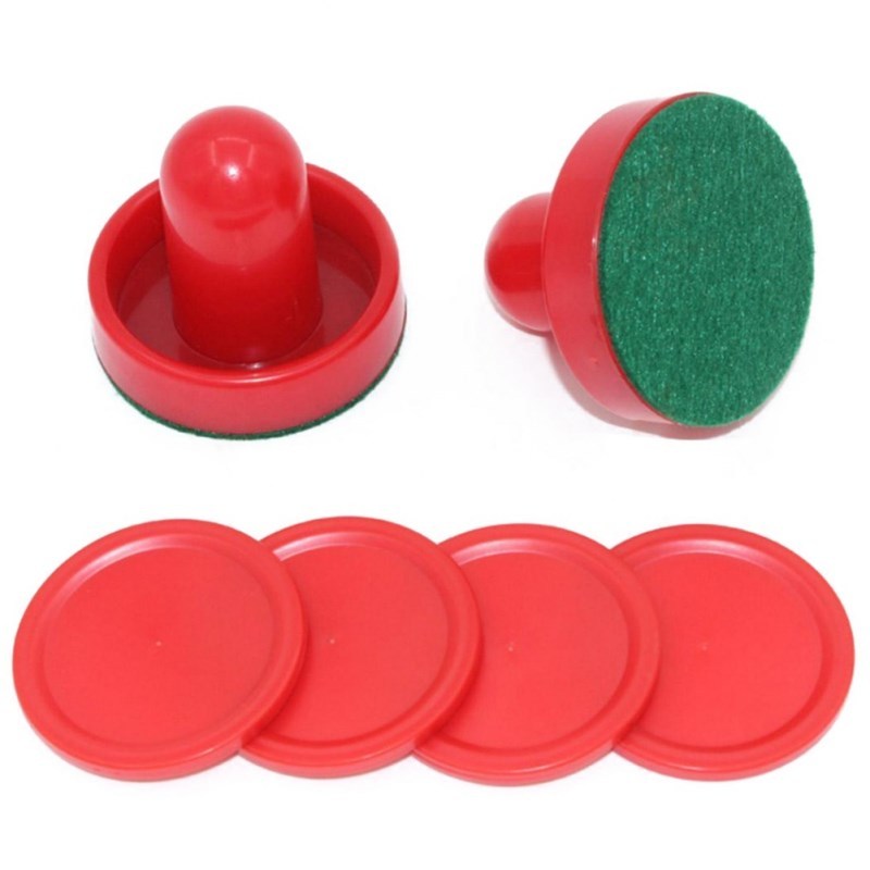 8pcs/set Home Standard Plastic Air Hockey Pushers And Pucks