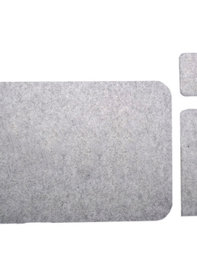 12Pcs Felt Placemat Set Gray-Table Mat Can Be Wiped 45X30 cm