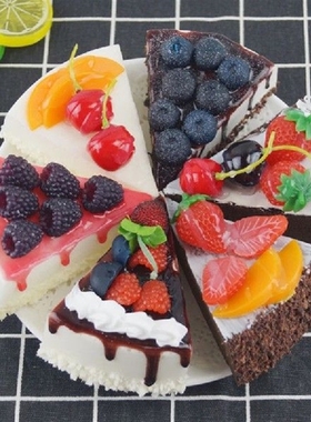 6 Styles Simulation Fruit Cakes Model Artificial Shop