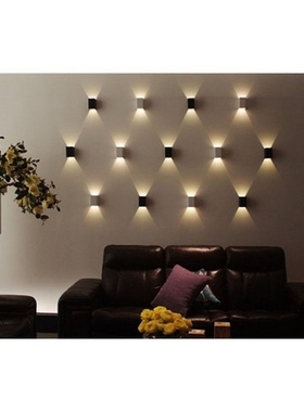Home Lighting Indoor Wall Lamp AC85V~265V 3W Square LED Wall